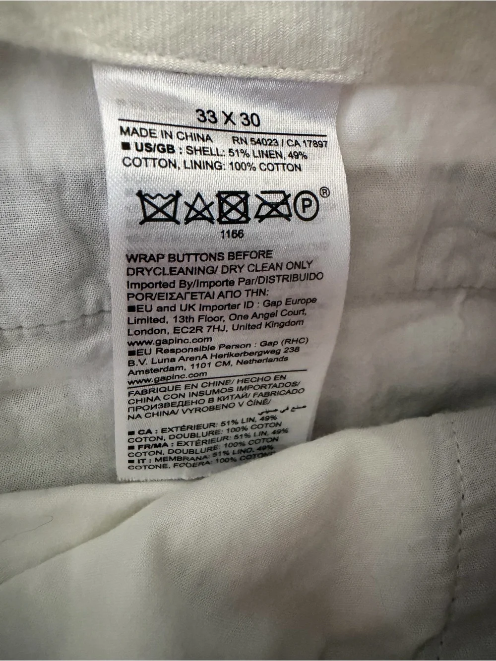 Banana Republic Women’s Tailored Slim Fit Pants Linen Cotton Herringbone 33x30